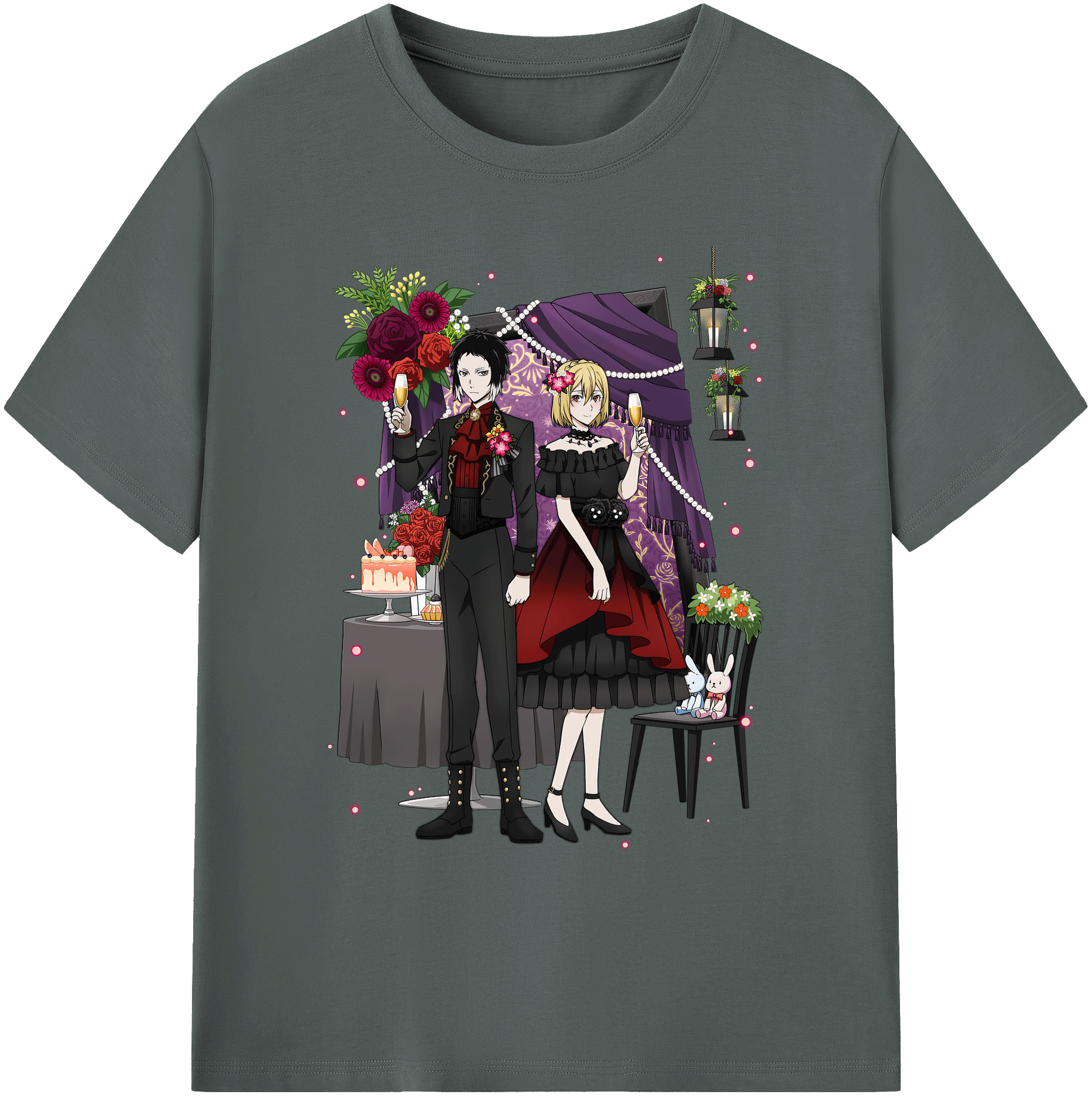 （画像用） 文豪ストレイドッグス Bungo Stray Dogs 綿100％ メンズ半袖Tシャツ｜肌触りやわらか＆通気性
